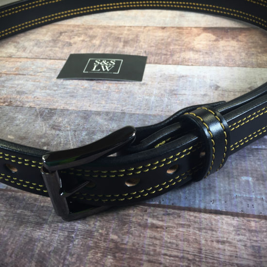 1 1/2″ Stitched Double Layer Gun Belt – S & S Leatherworks